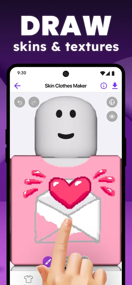 Skins & Avatars Clothes Maker screenshot 2: in-game view